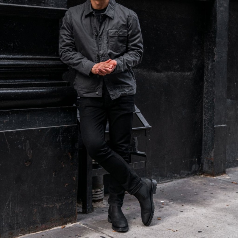 Thursday Boots Waxed Canvas Field Jacken Herren Dunkelgrau | Österreich-82195BETF