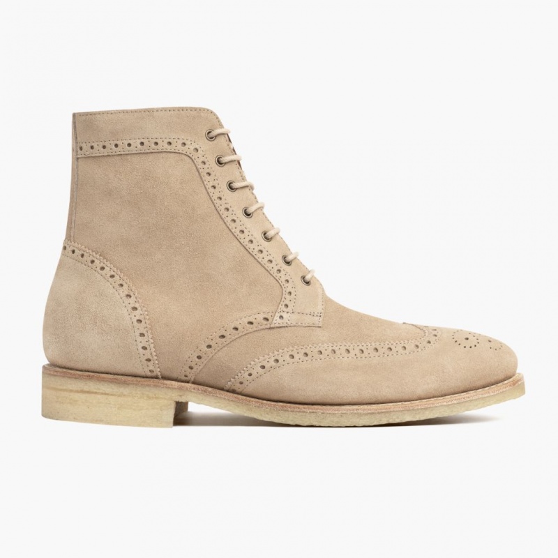 Thursday Boots Wingtip Schnürstiefel Herren Beige | Österreich-28037AWZU