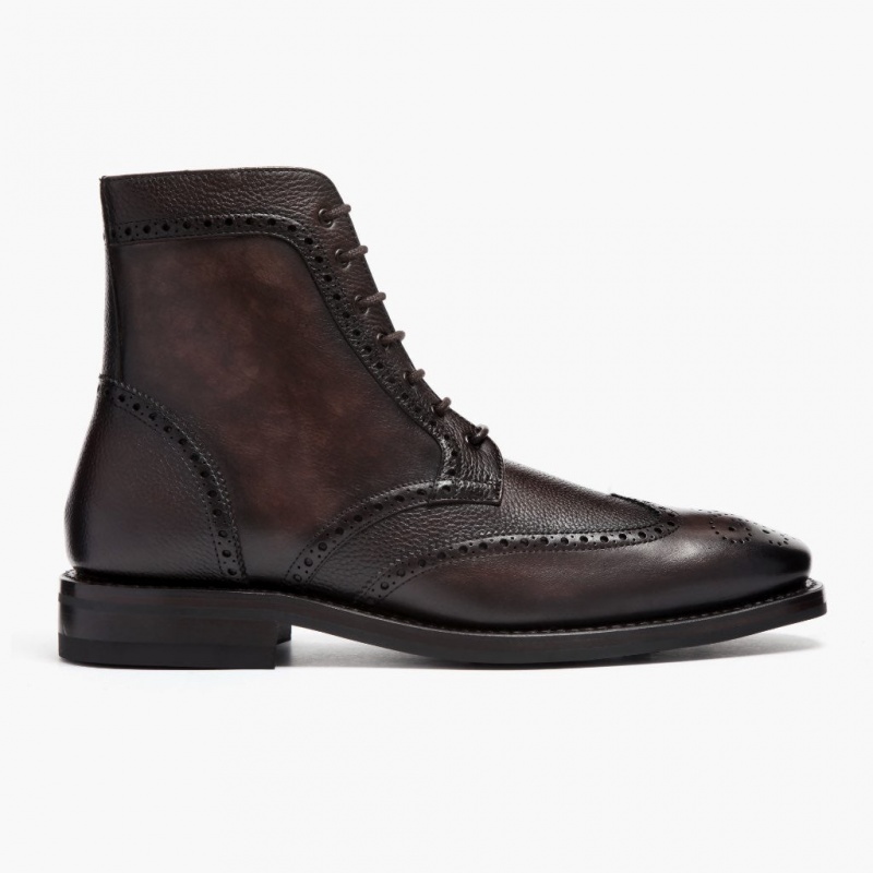 Thursday Boots Wingtip Schnürstiefel Herren Dunkelbraun | Österreich-74012XGUZ