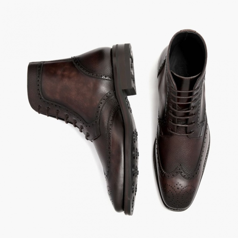 Thursday Boots Wingtip Schnürstiefel Herren Dunkelbraun | Österreich-74012XGUZ