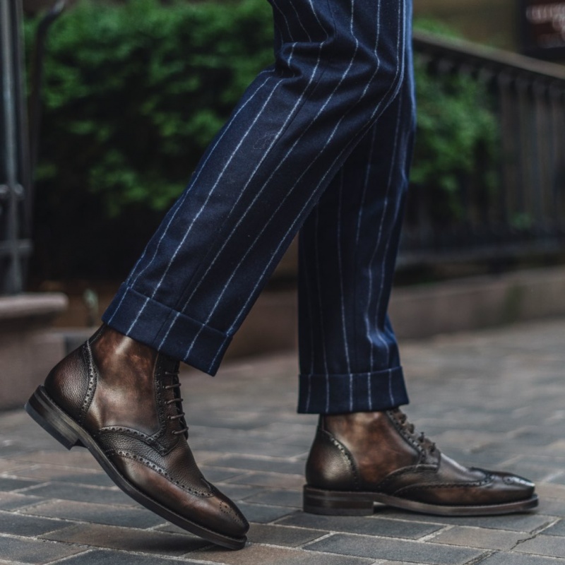 Thursday Boots Wingtip Schnürstiefel Herren Dunkelbraun | Österreich-74012XGUZ