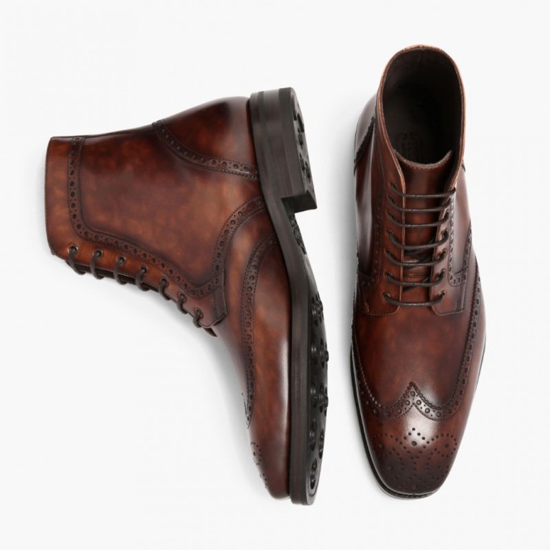 Thursday Boots Wingtip Schnürstiefel Herren Braun | Österreich-71324MDNW