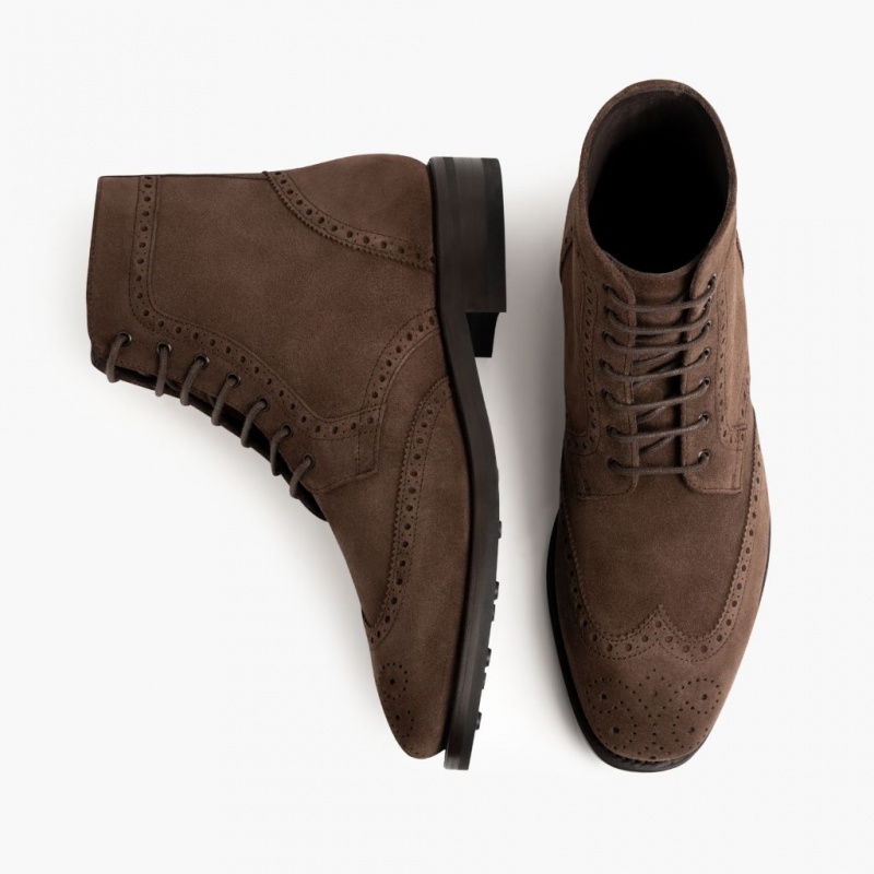 Thursday Boots Wingtip Schnürstiefel Herren Schokolade | Österreich-46893ARYW