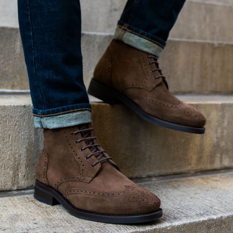Thursday Boots Wingtip Schnürstiefel Herren Schokolade | Österreich-46893ARYW