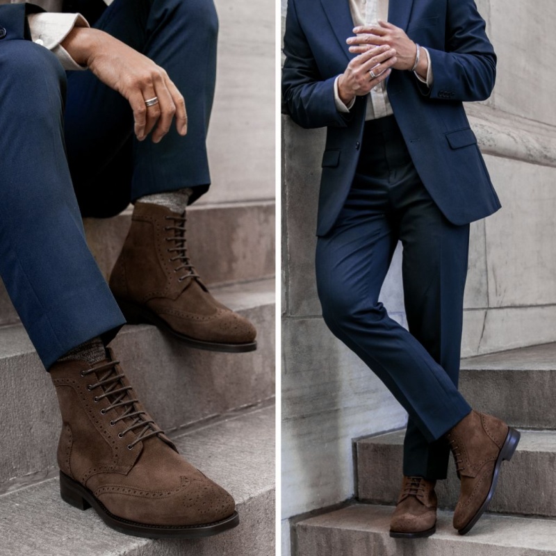 Thursday Boots Wingtip Schnürstiefel Herren Schokolade | Österreich-46893ARYW