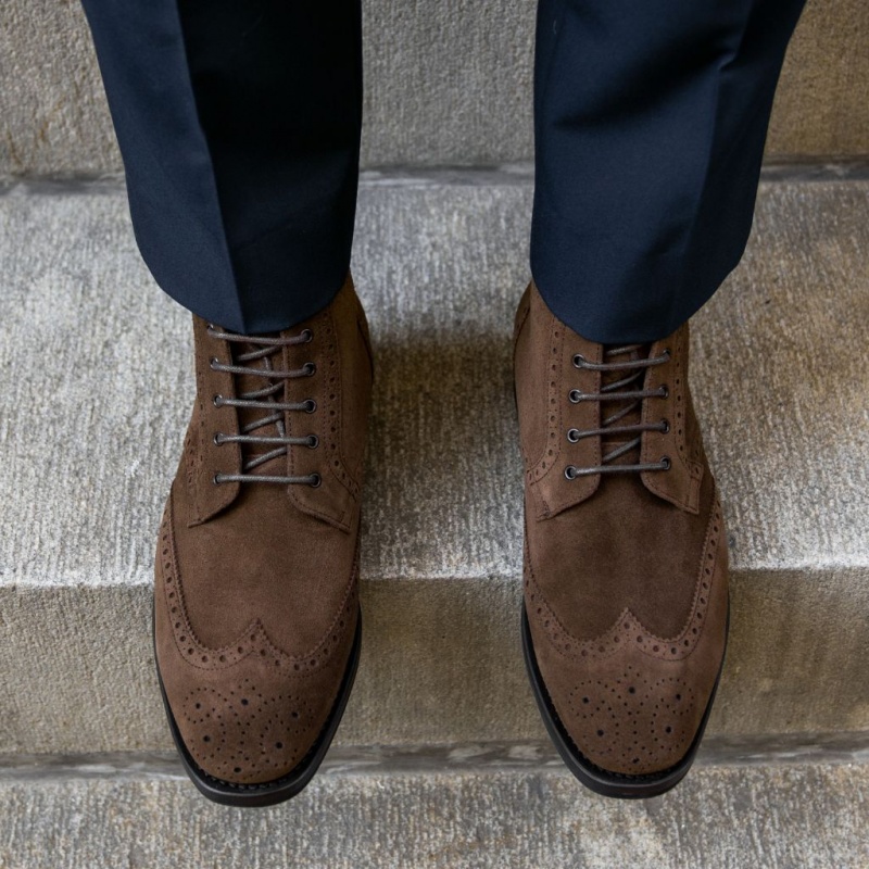 Thursday Boots Wingtip Schnürstiefel Herren Schokolade | Österreich-46893ARYW
