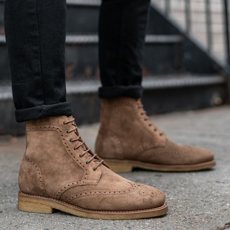 Thursday Boots Wingtip Schnürstiefel Herren Braun | Österreich-70246WODY