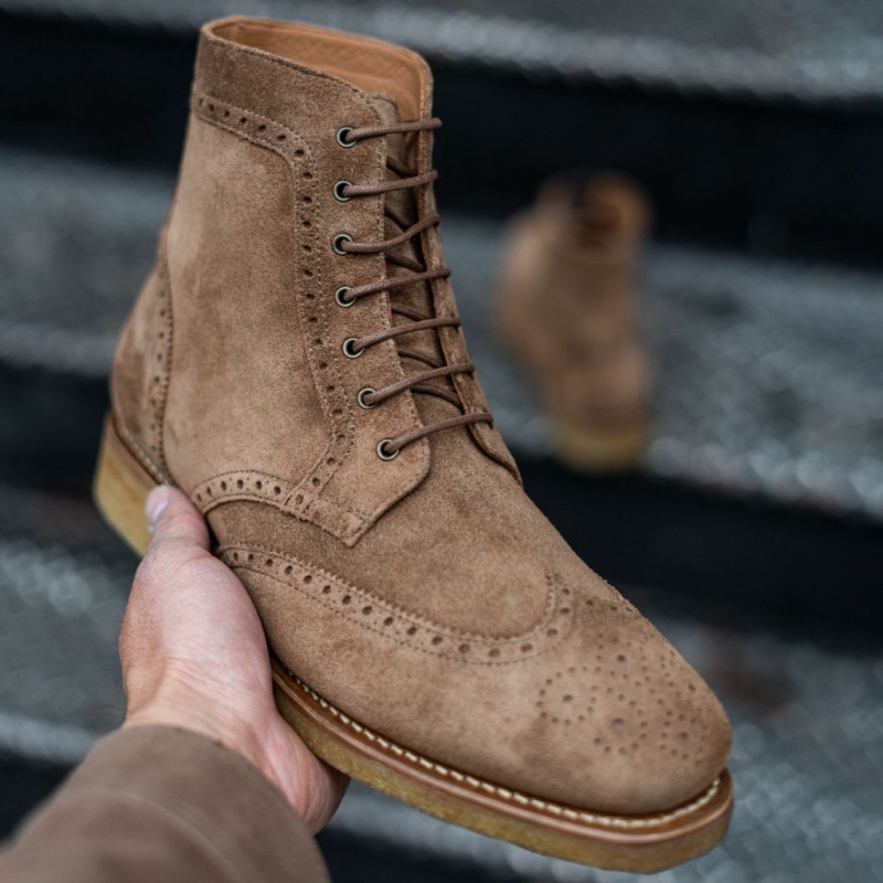 Thursday Boots Wingtip Schnürstiefel Herren Braun | Österreich-70246WODY