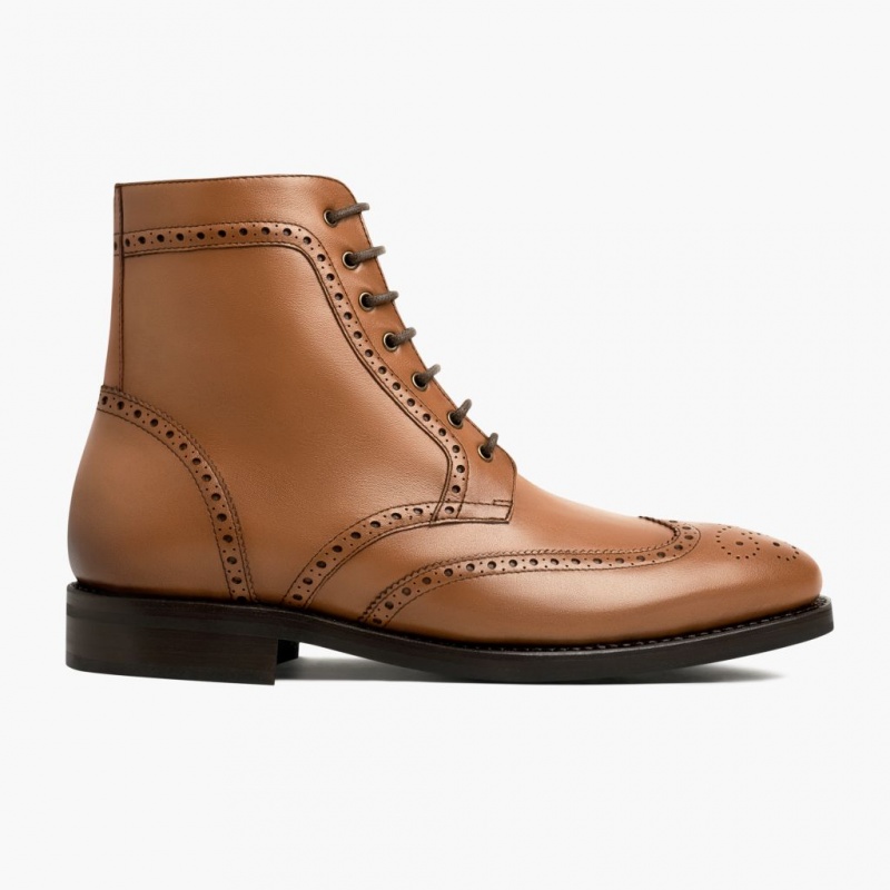 Thursday Boots Wingtip Schnürstiefel Herren Braun | Österreich-20984BHPT