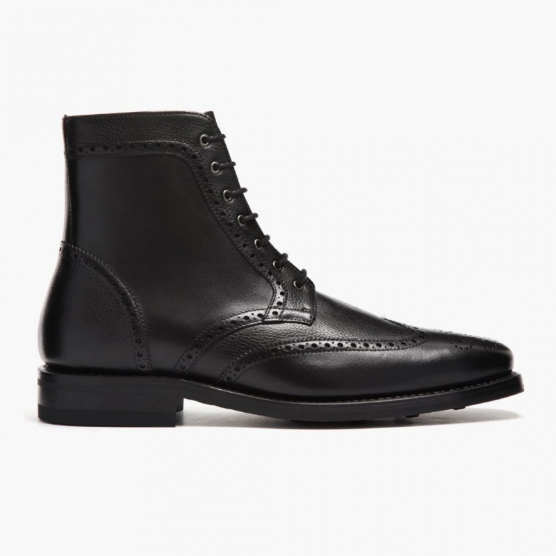 Thursday Boots Wingtip Schnürstiefel Herren Schwarz | Österreich-81674ICPD